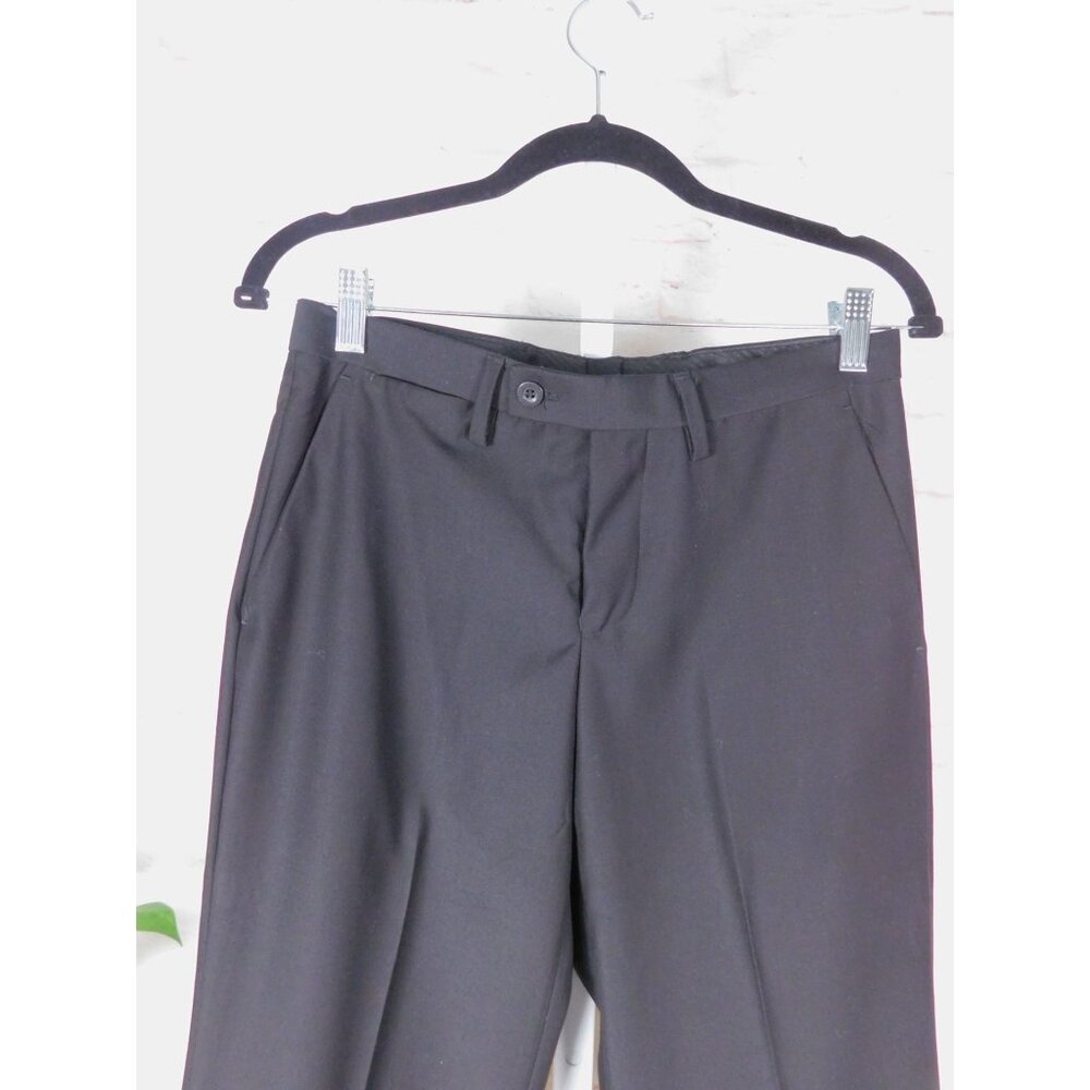 Men's Slim Black Dress Pants - Picture 2 of 12